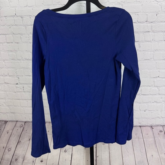 Norma Kamali Blue Long Sleeve Bird Wings T-Shirt Size Large - Picture 4 of 4